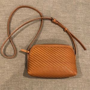 Camel crossbody purse with adjustable strap
